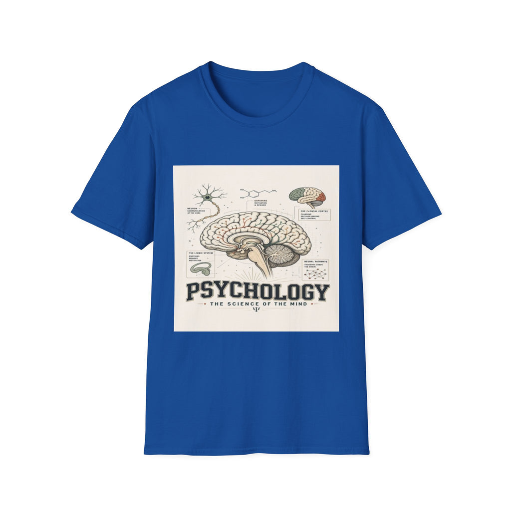 Human Brain Illustration Featuring Neural Pathways And Typography- Graphic Tees