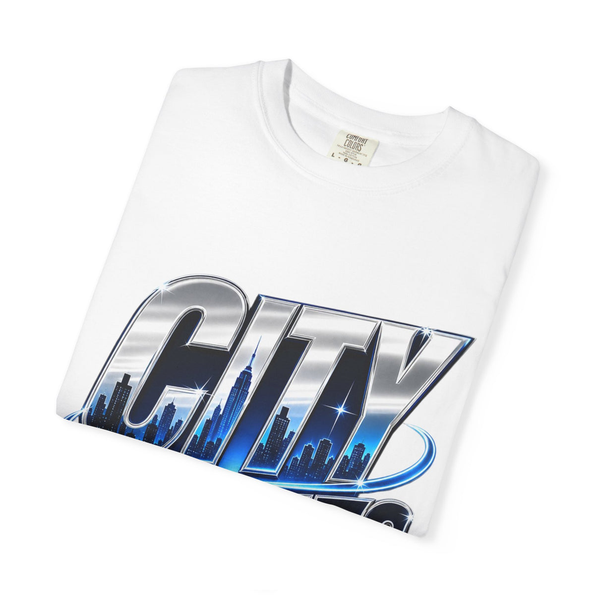 City Lights Skyline Graphic  Softstyle T-Shirt