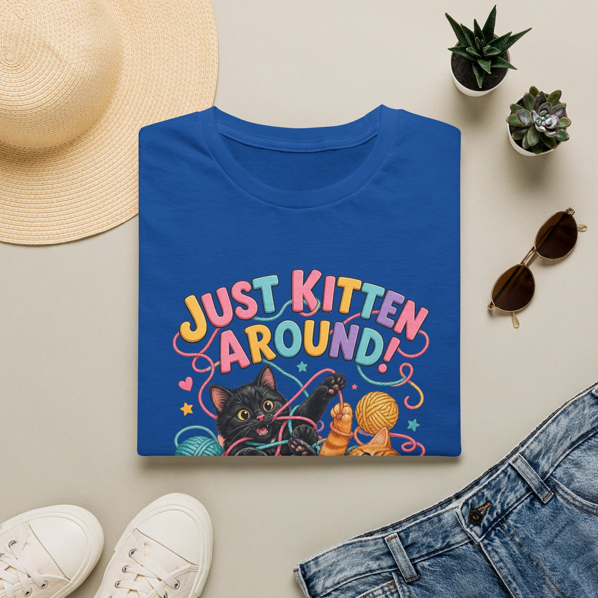Just Kitten Around T-Shirt — Cute Playful Cat Graphic Tee