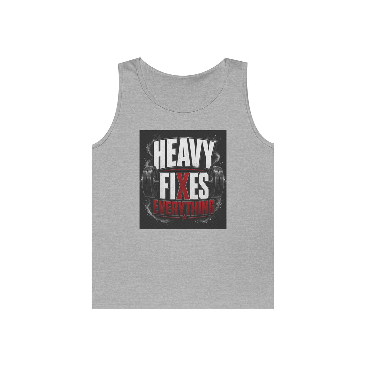 Tank Top — "Heavy Fixes Everything" Gym Workout Tank