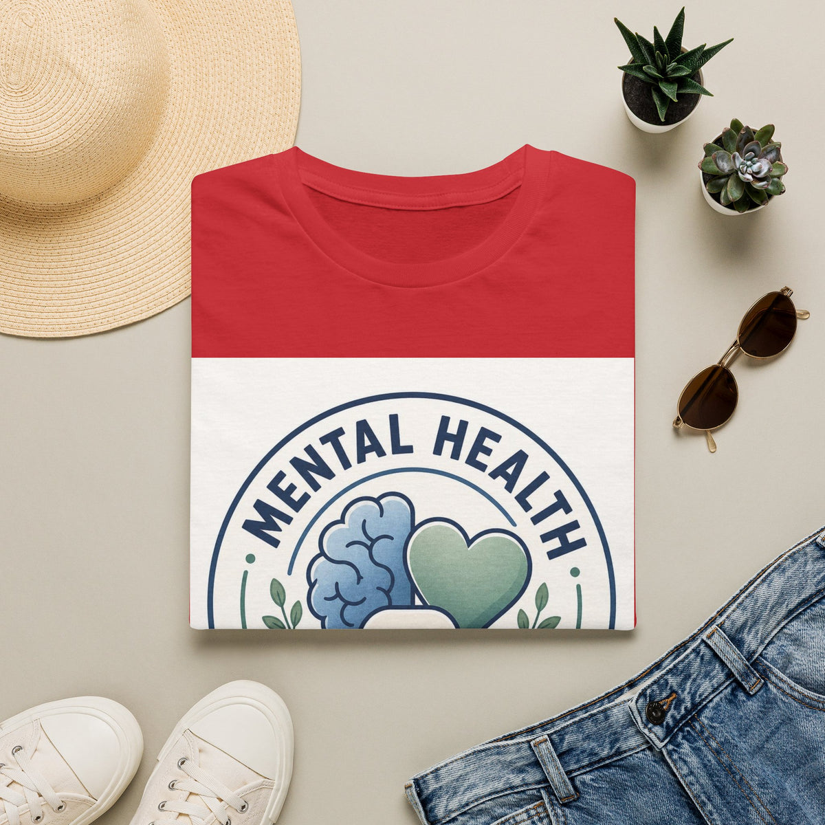 Badge Style Graphic Featuring Mental Health Professional Title With Iconography