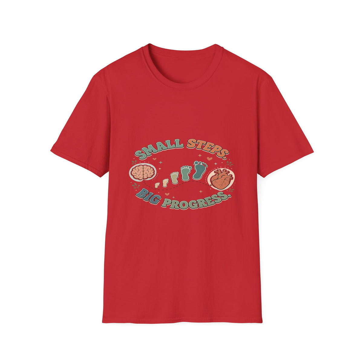Typography Design Showcasing Small Steps Leading To Growth- Graphic Tees