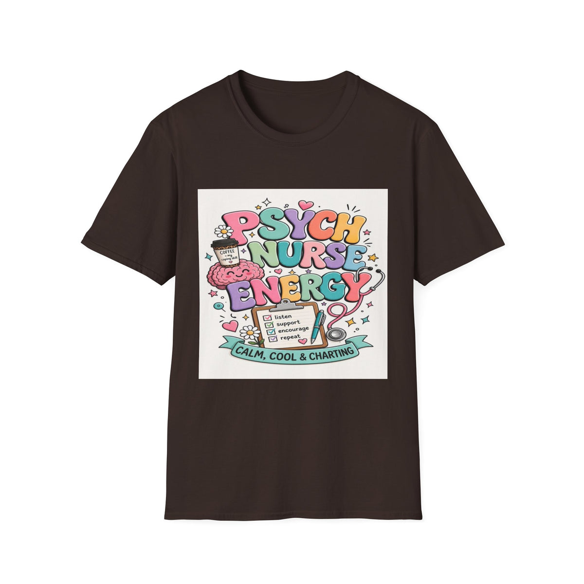 Playful Typography Design Celebrating Psych Nurse Energy- Graphic Tees
