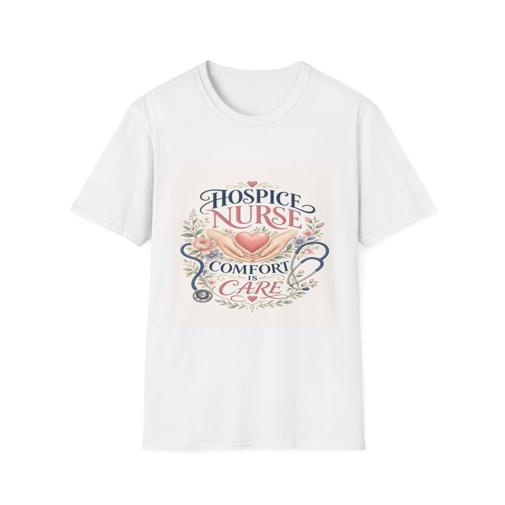 Elegant T-Shirt Design Celebrating Hospice Nurses With Compassionate Imagery- Graphic Tees