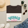 Trendy T-Shirt Design Featuring Vitals And Vibes Phrase- Graphic Tees
