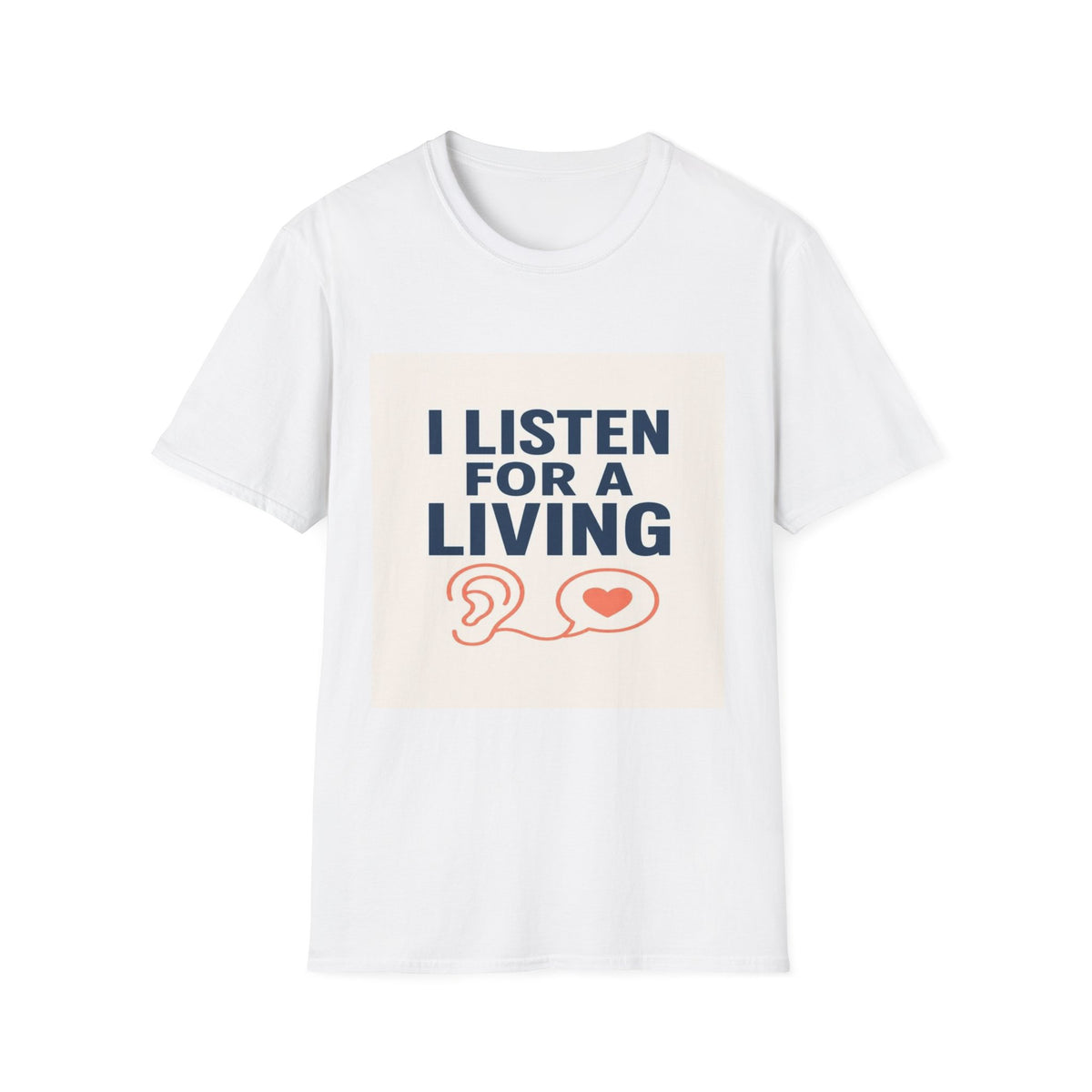 Bold Text And Minimalist Ear Illustration In Modern Design- Graphic Tees