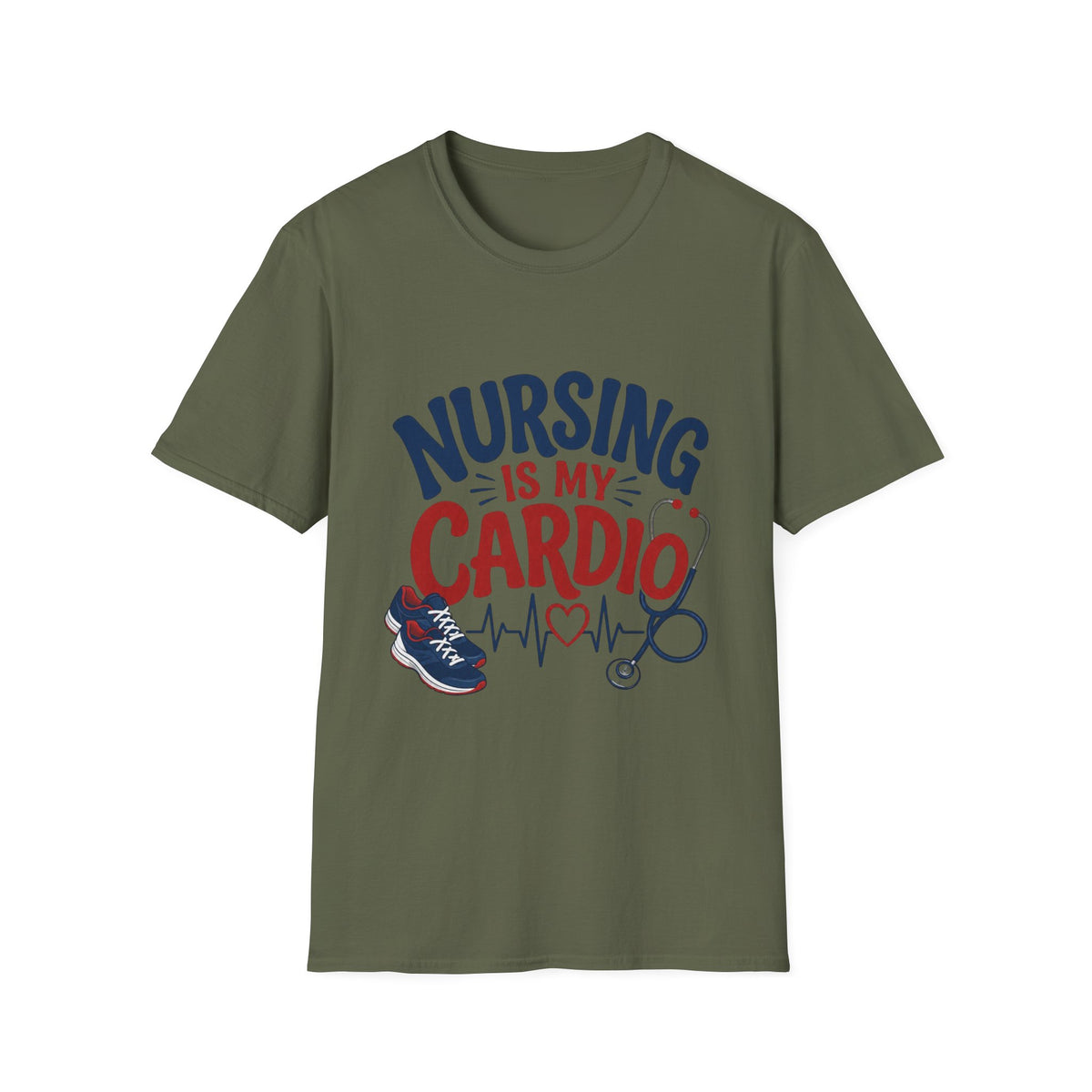 Nursing Is My Cardio T‑Shirt — Funny Nurse Gift Tee