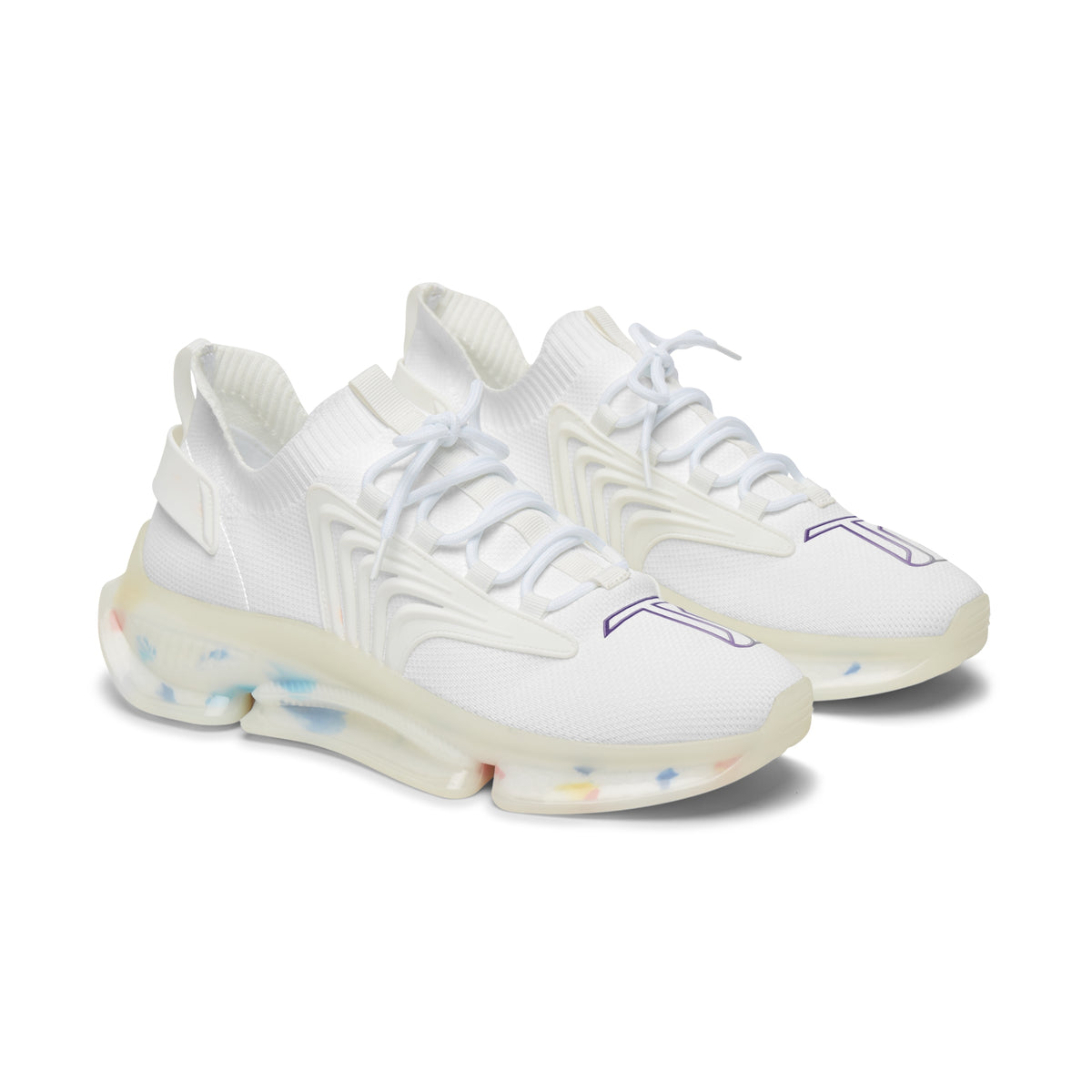Women’s Mesh Sneakers — Lightweight Breathable Athletic Shoes with Color Splash Sole