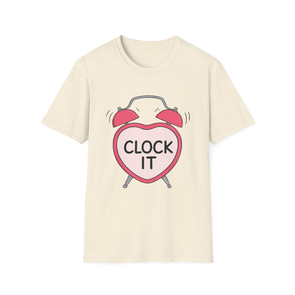 Clock It Alarm-Heart Graphic T-Shirt