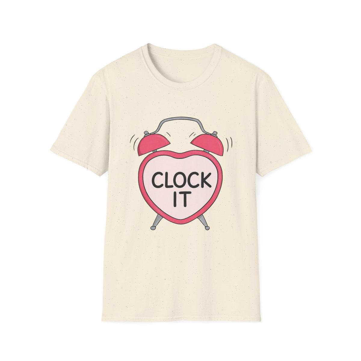 Clock It Alarm-Heart Graphic T-Shirt