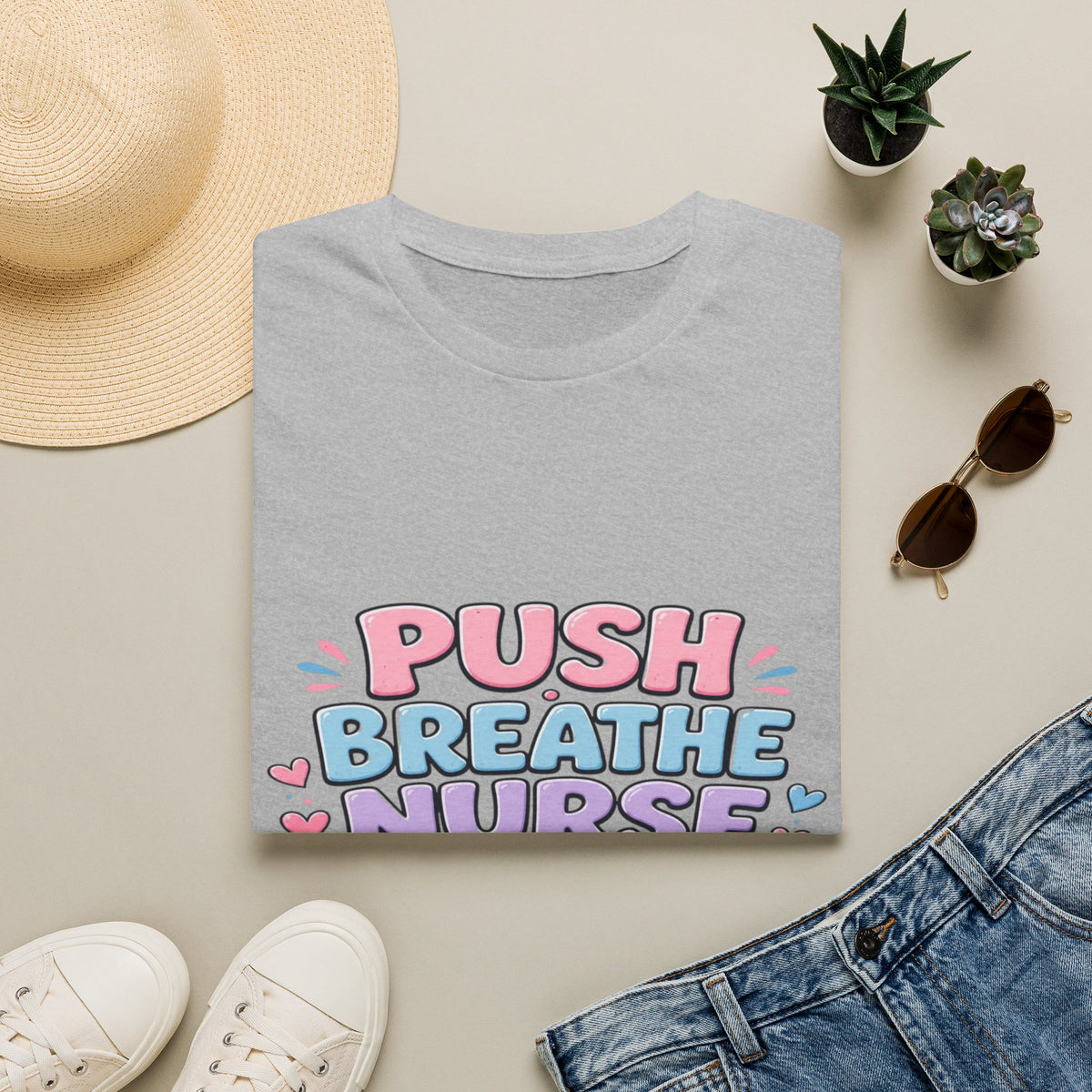Playful Typography Design With Baby Footprints And Heart- Graphic Tees