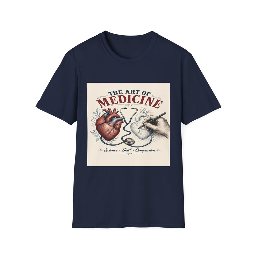 T-shirt Design Featuring Anatomical Heart And Sketching Hand- Graphic Tees