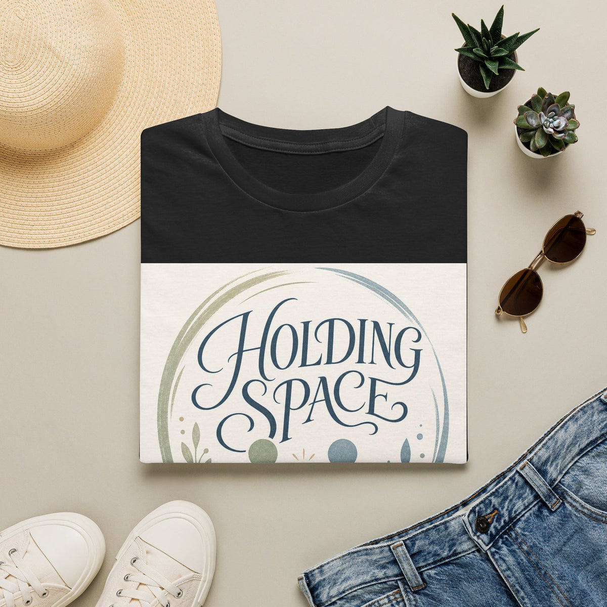 Elegant Typography With Abstract Figures Symbolizing Harmony