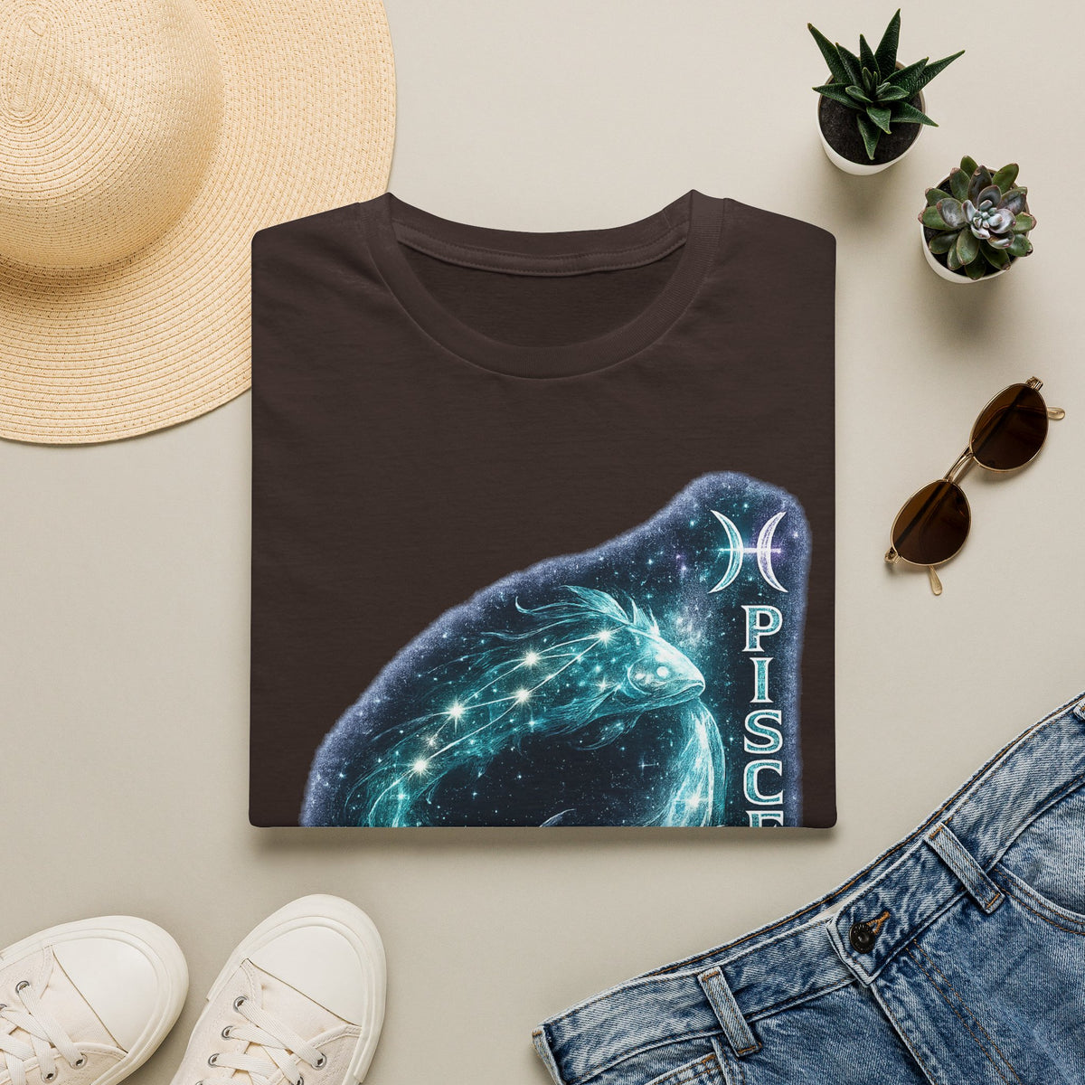 Pisces Zodiac T-Shirt — Starry Whale Astrology Tee