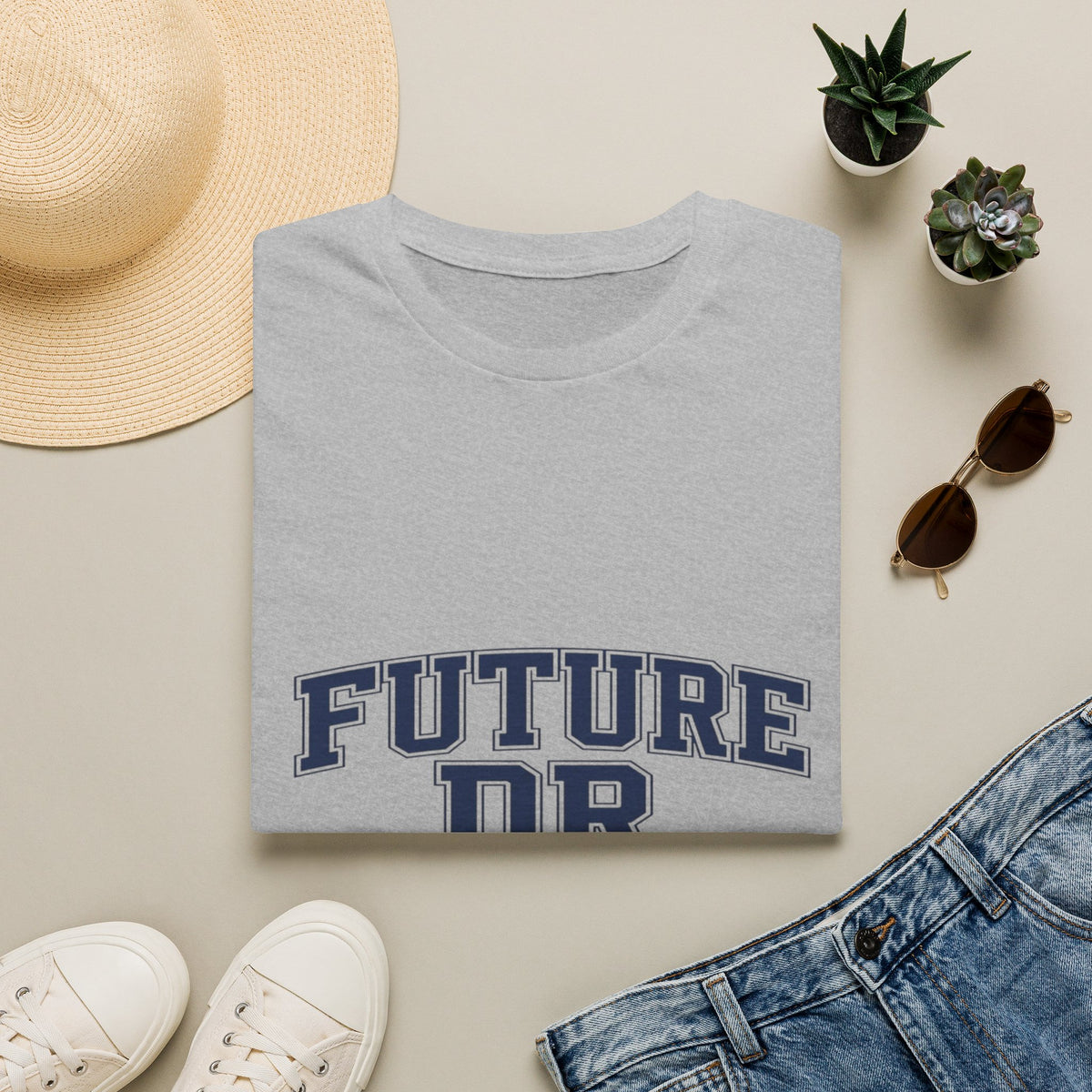 Collegiate T-shirt Design With Future Dr Text And Medical Accents- Graphic Tees