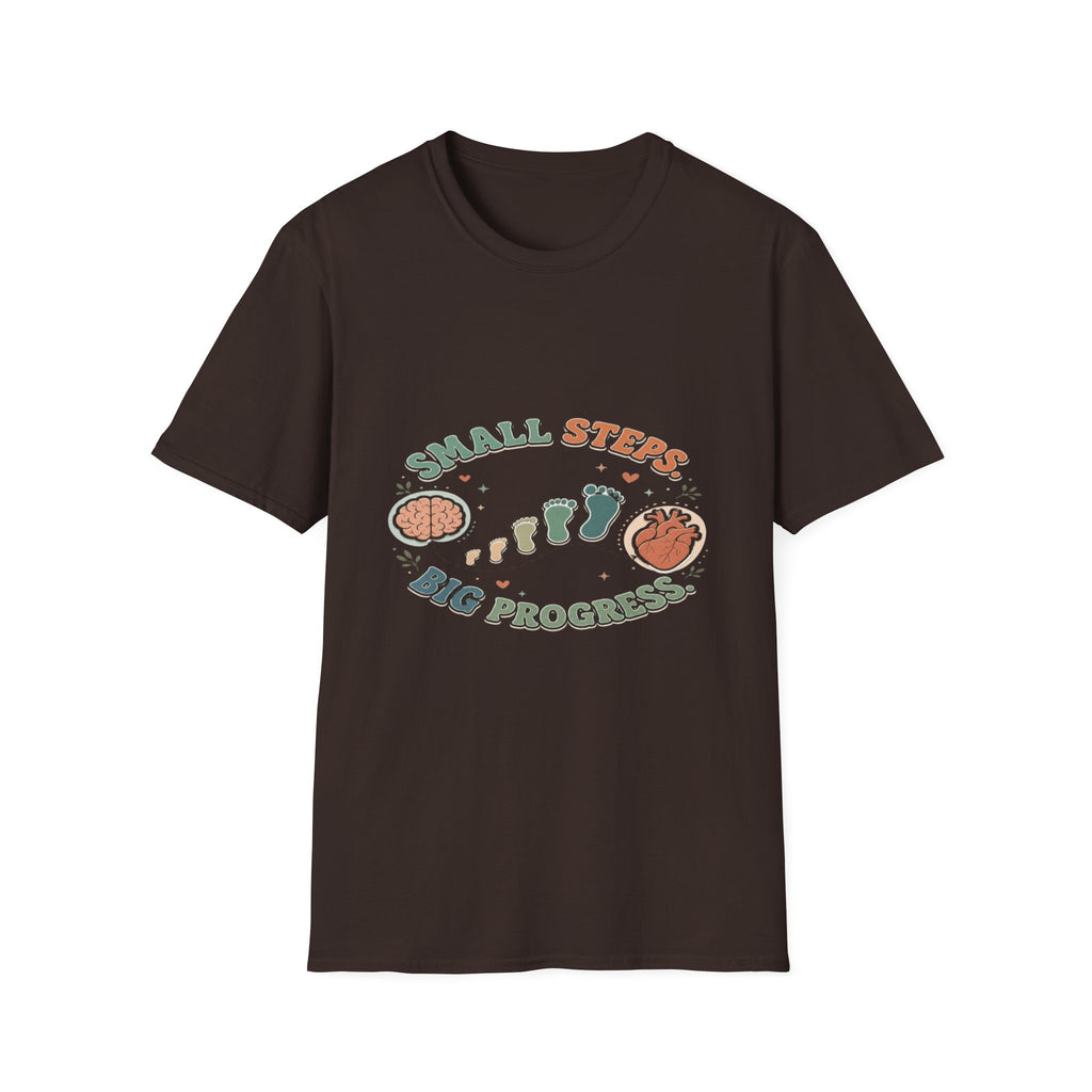 Typography Design Showcasing Small Steps Leading To Growth- Graphic Tees