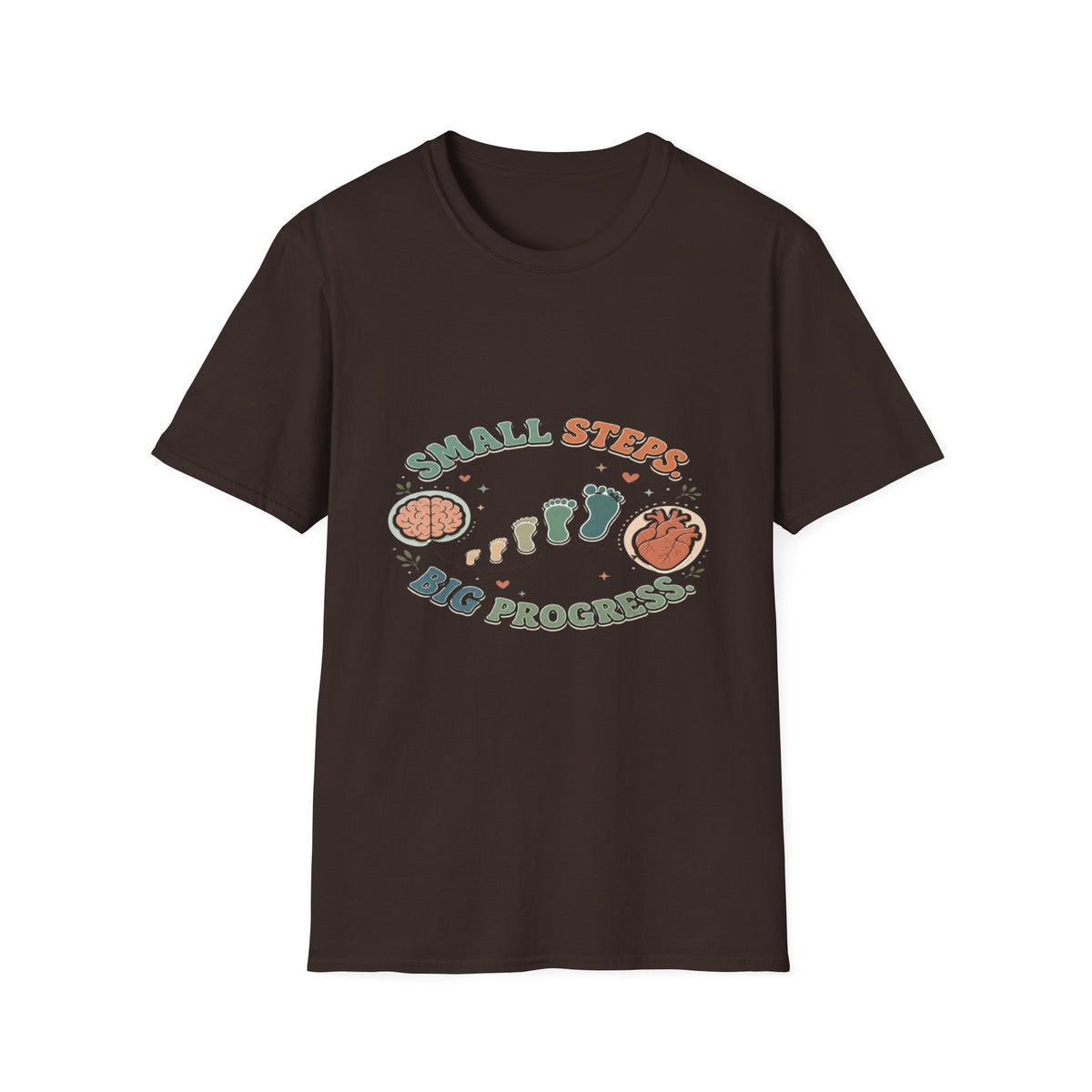 Typography Design Showcasing Small Steps Leading To Growth- Graphic Tees