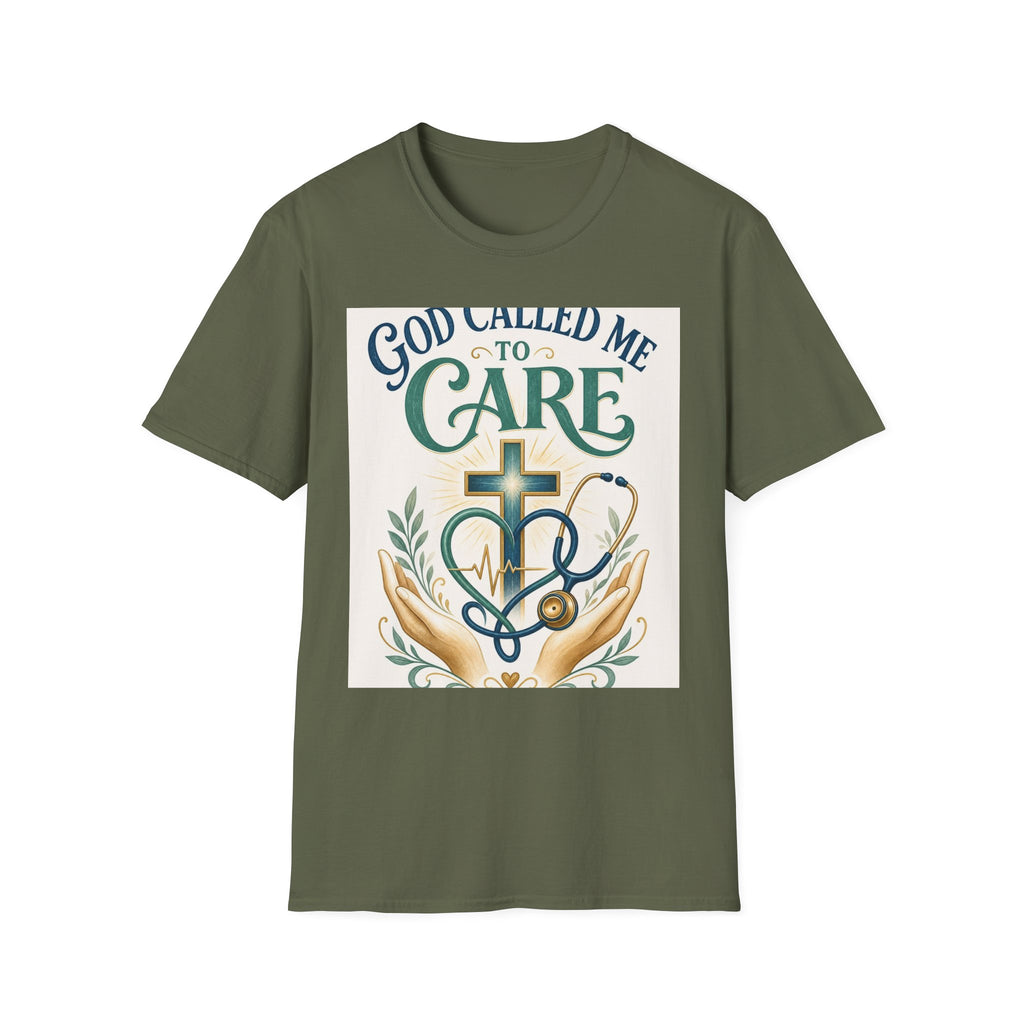 T Shirt Design Featuring Faith Inspired Care Elements