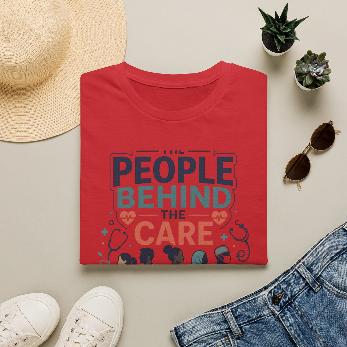 Modern T Shirt Design Celebrating Healthcare Professionals' Dedication