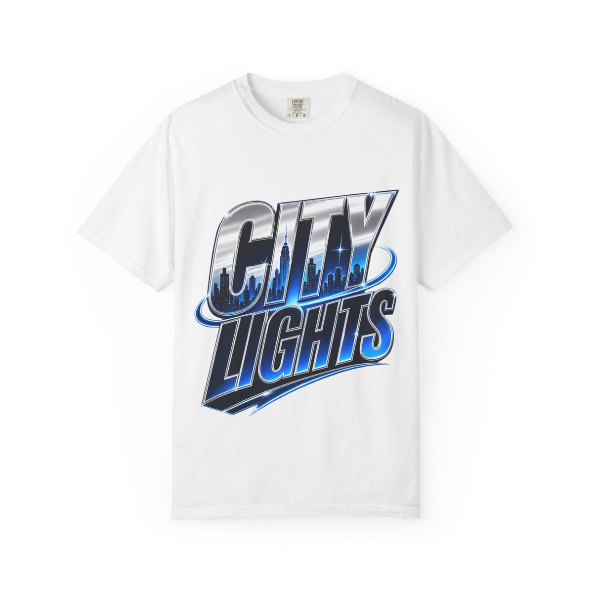 City Lights Skyline Graphic  Softstyle T-Shirt