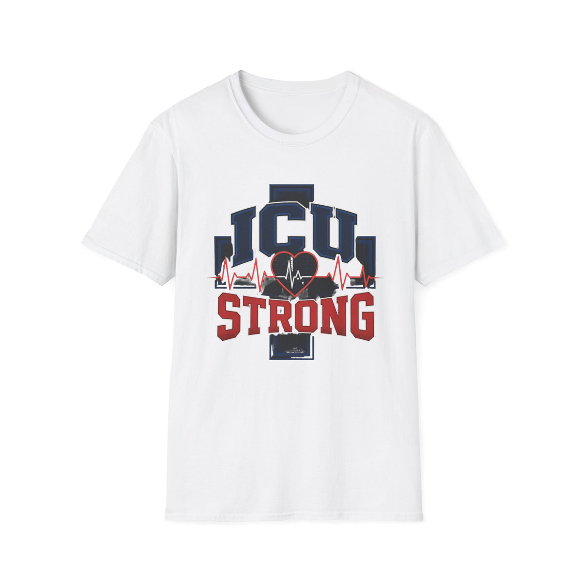 Athletic T Shirt Design With Bold ICU STRONG Typography