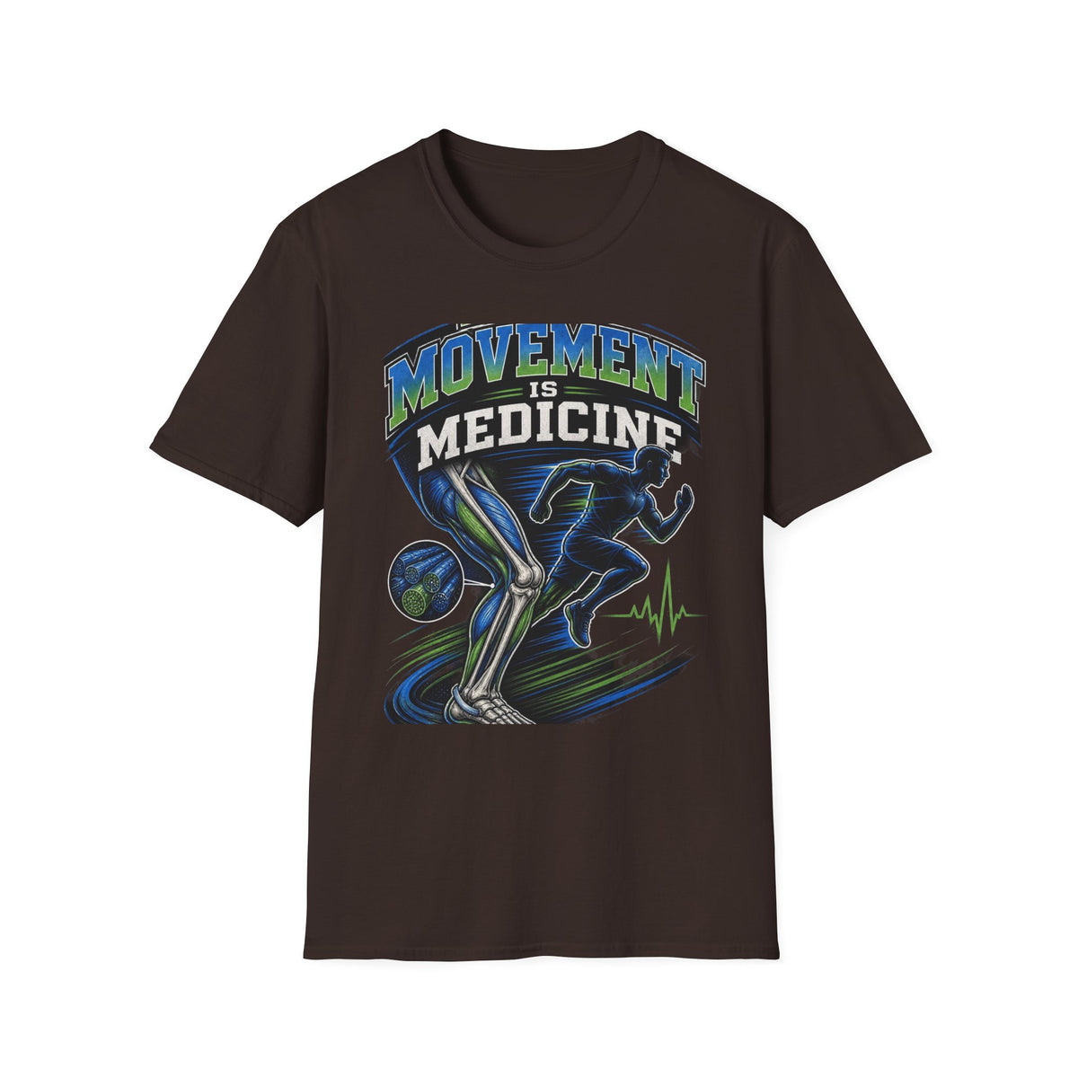 Dynamic T Shirt Design Featuring PT Movement Is Medicine Text