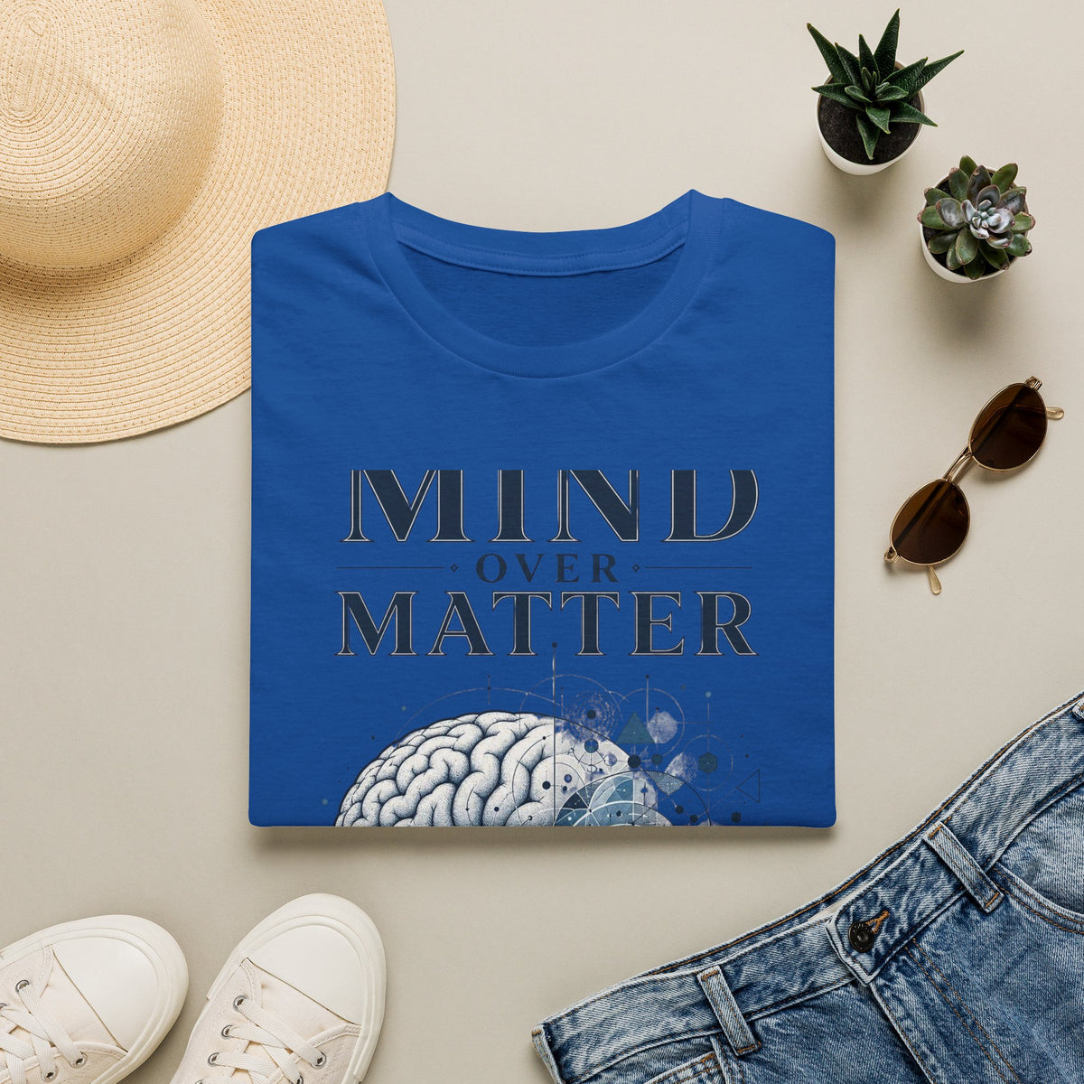 Intricate Brain Illustration With Geometric Patterns And Bold Typography