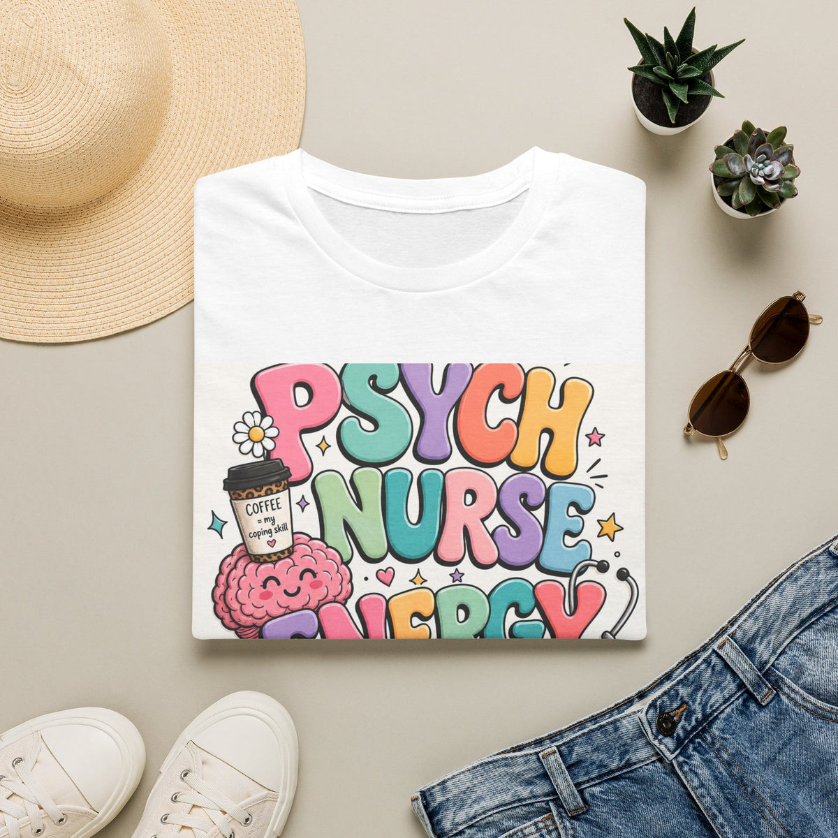 Playful Typography Design Celebrating Psych Nurse Energy