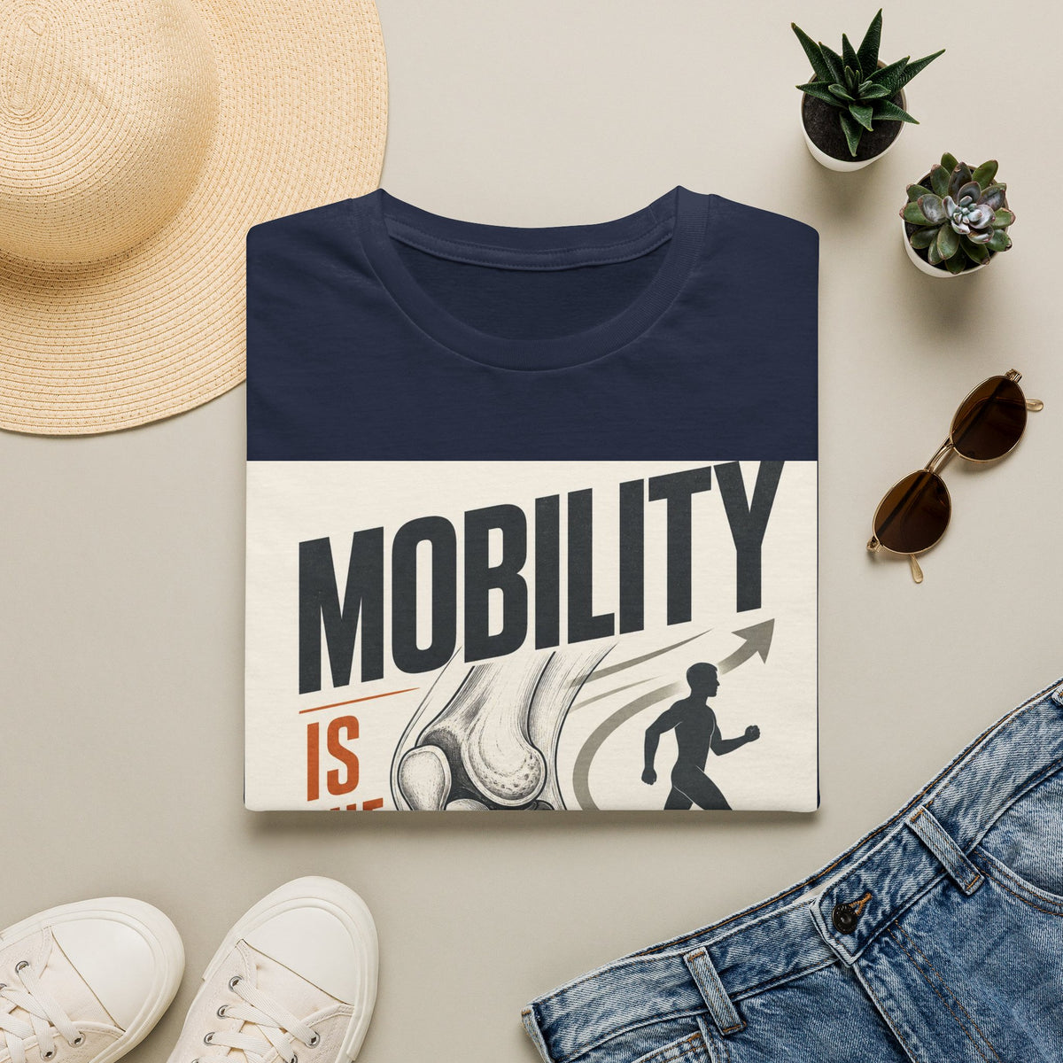 Bold Typography And Anatomical Illustration Representing Mobility Mission