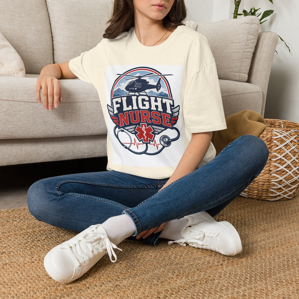 Aviation Inspired T Shirt Design Featuring Flight Nurse Graphic
