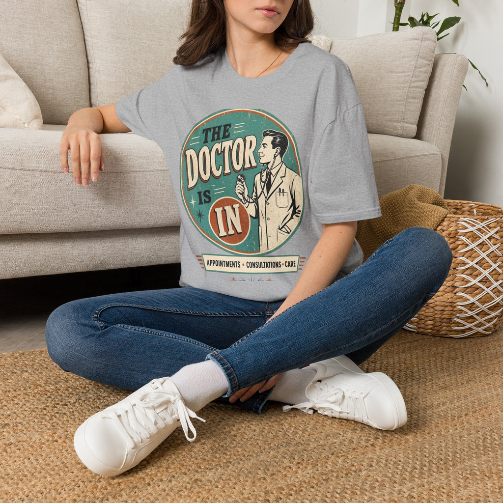 Vintage 1950s Doctor Office Graphic With Classic Badge