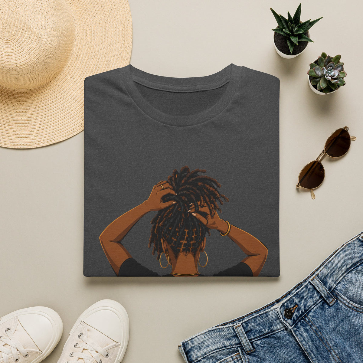 Loc'd In Graphic T-Shirt — 'Lock'd In' Natural Hair Afro Pride Tee