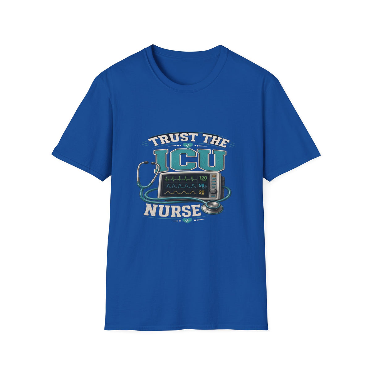 Bold T-Shirt Design Featuring Trust The ICU Nurse Phrase- Graphic Tees