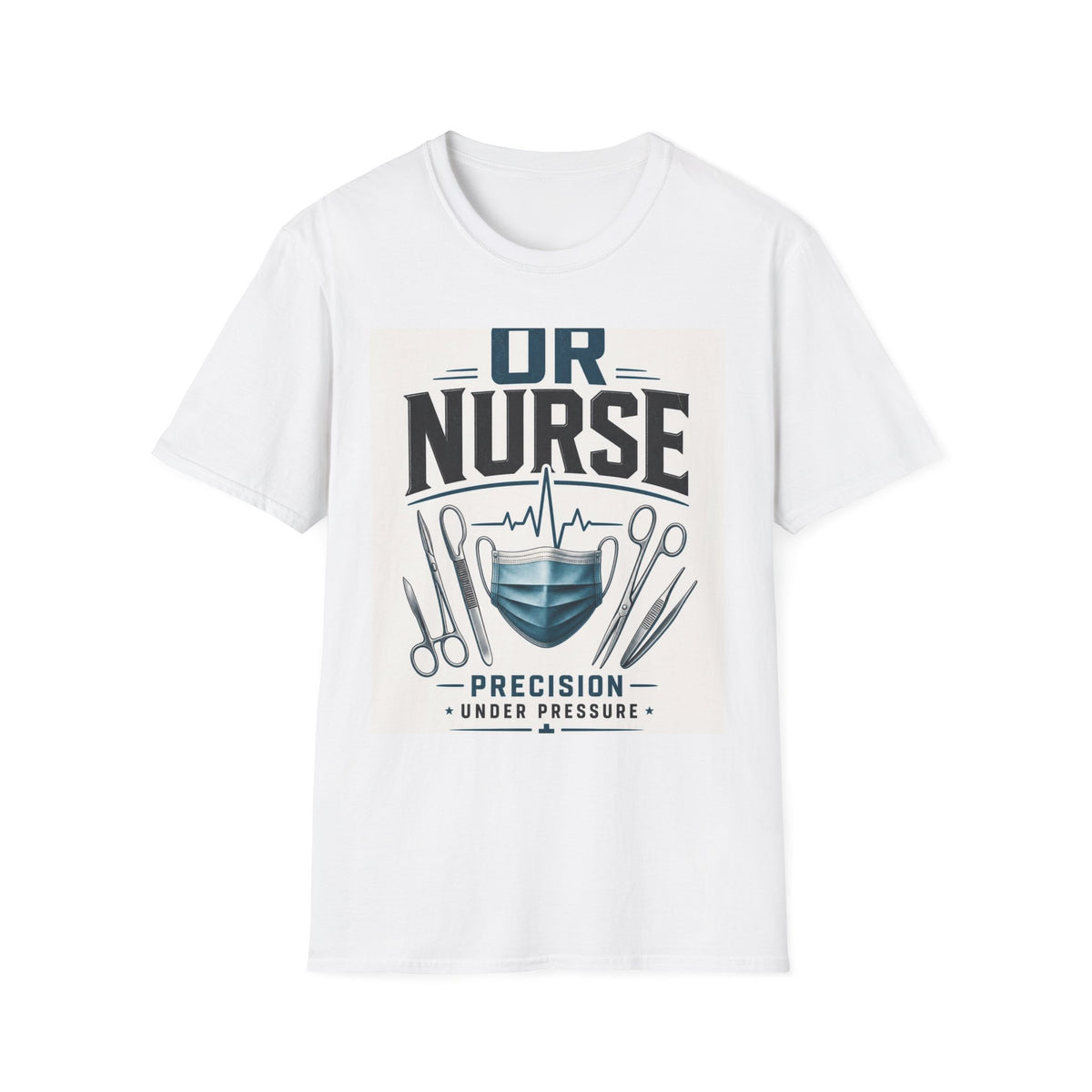 Bold T Shirt Design Featuring Nurse Motto With Instruments