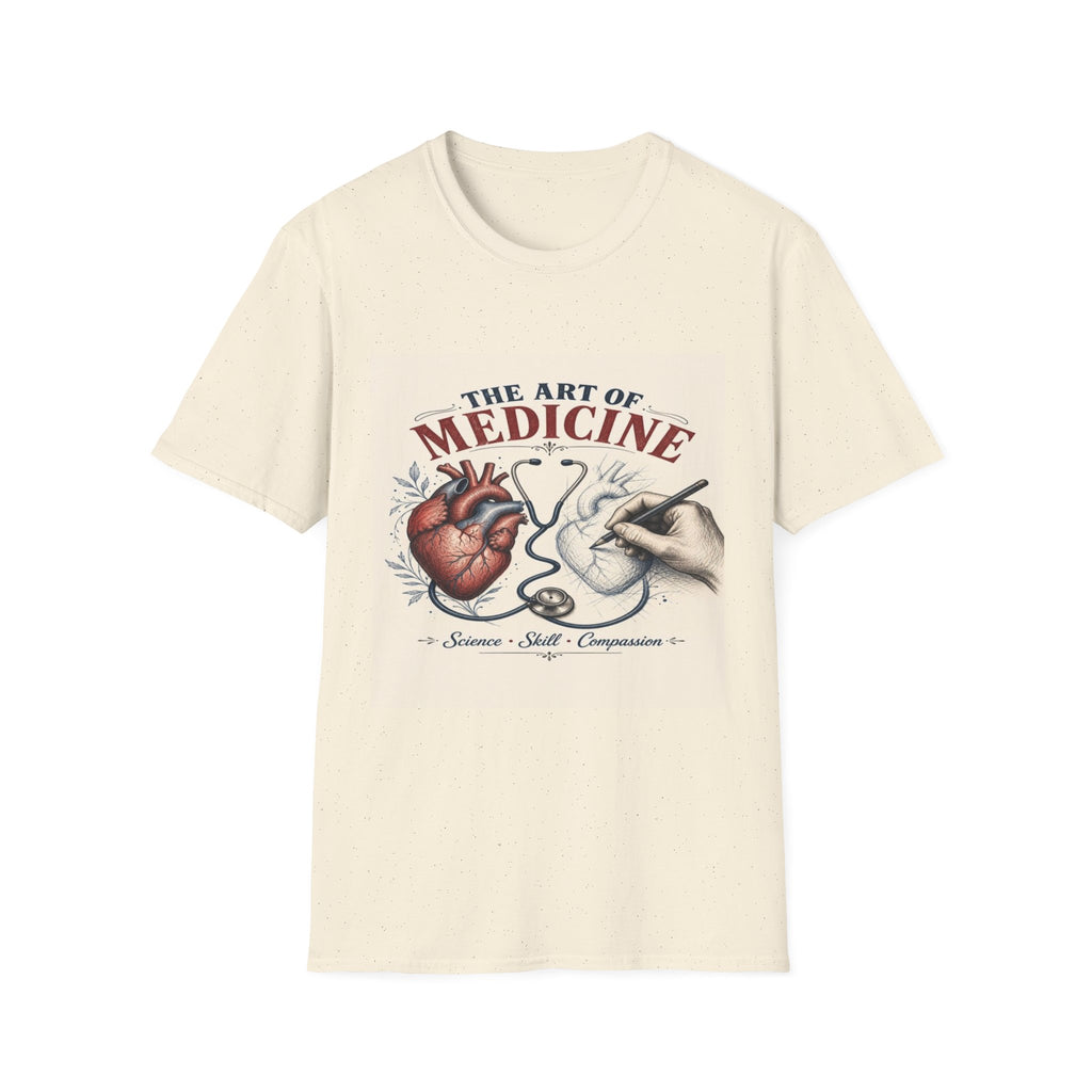 T-shirt Design Featuring Anatomical Heart And Sketching Hand- Graphic Tees