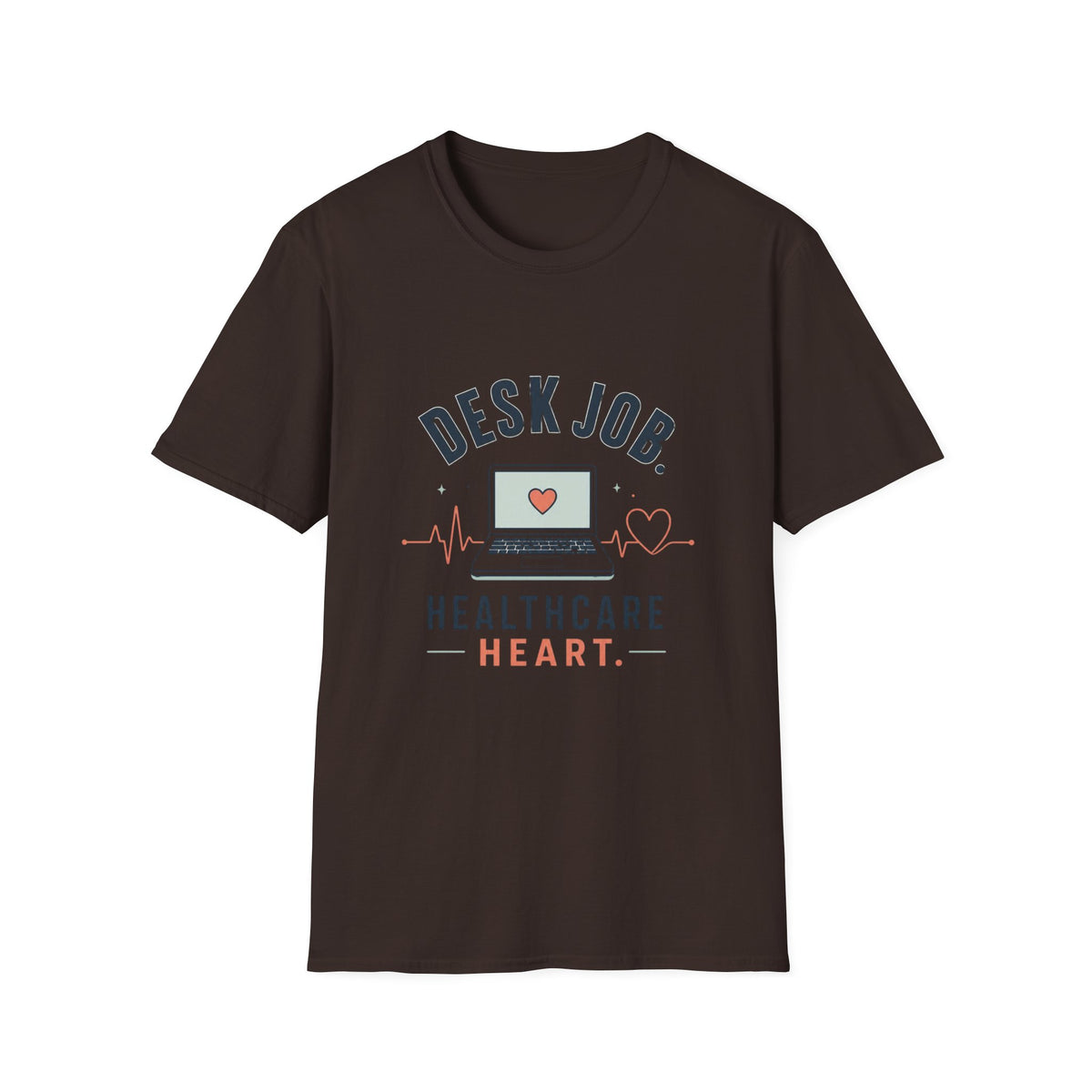 Minimalist T Shirt Design Showcasing Healthcare Heartbeat Concept