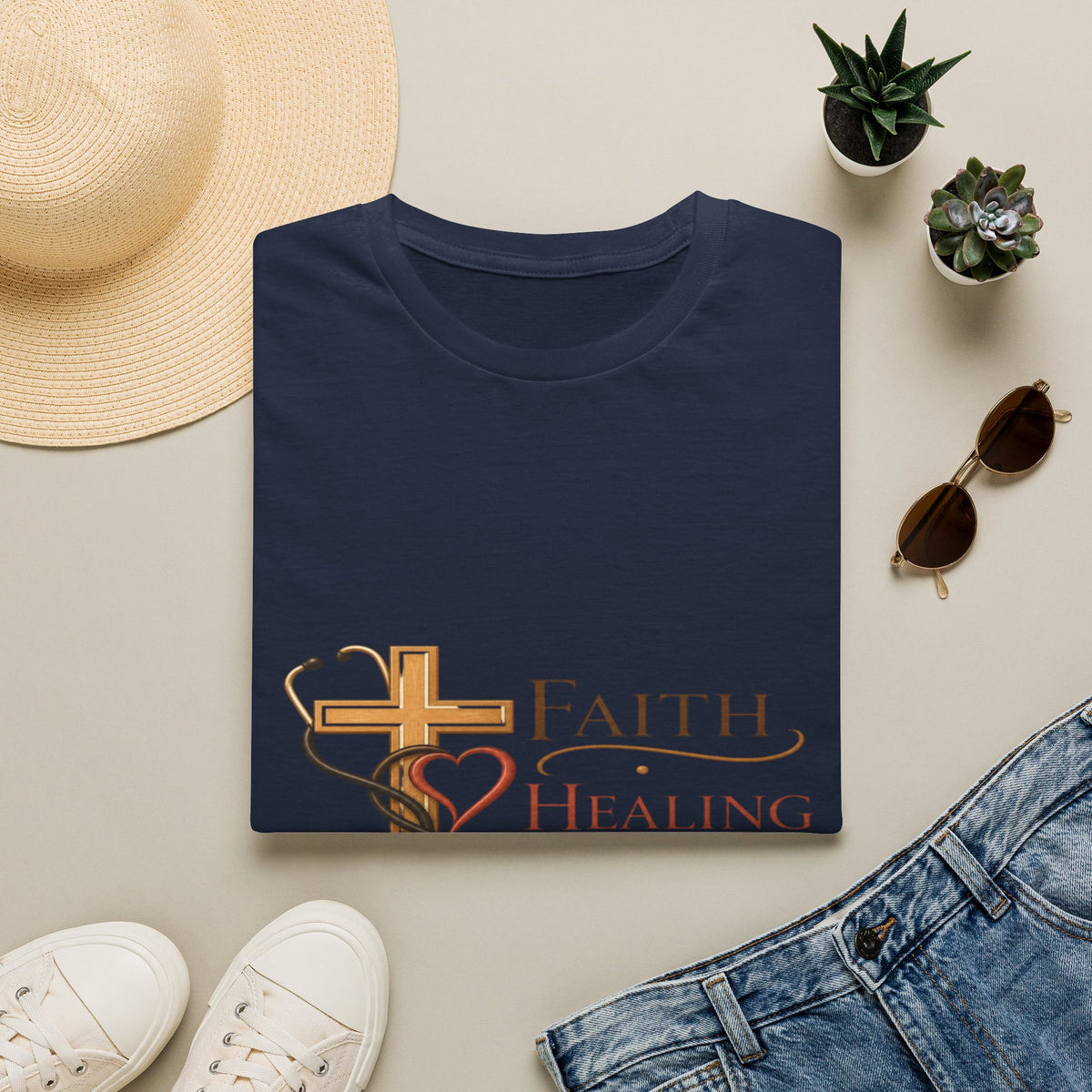 Elegant Typography Featuring Inspirational Healthcare Symbols- Graphic Tees