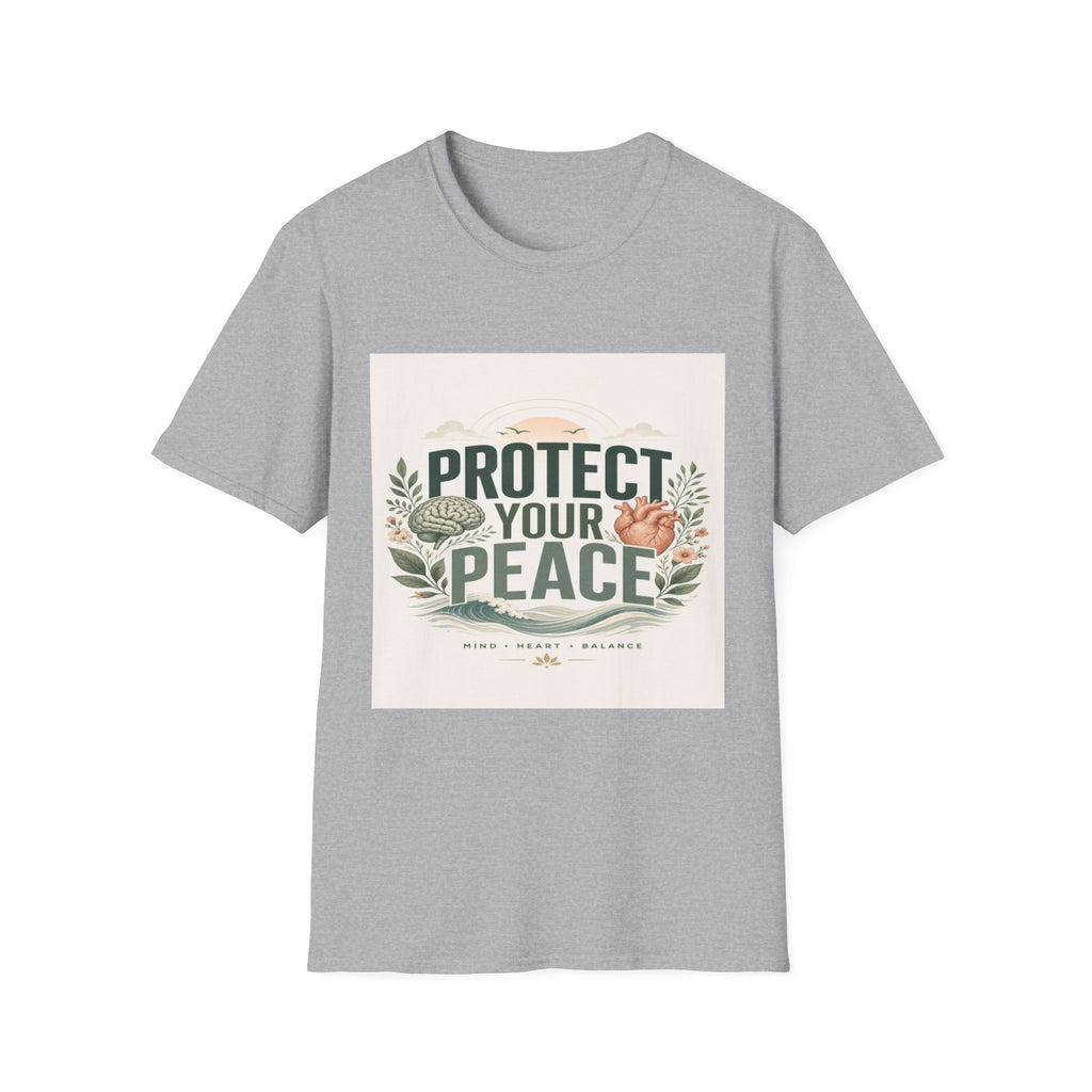 Large Typography Graphic Promoting Peace With Botanical Elements- Graphic Tees