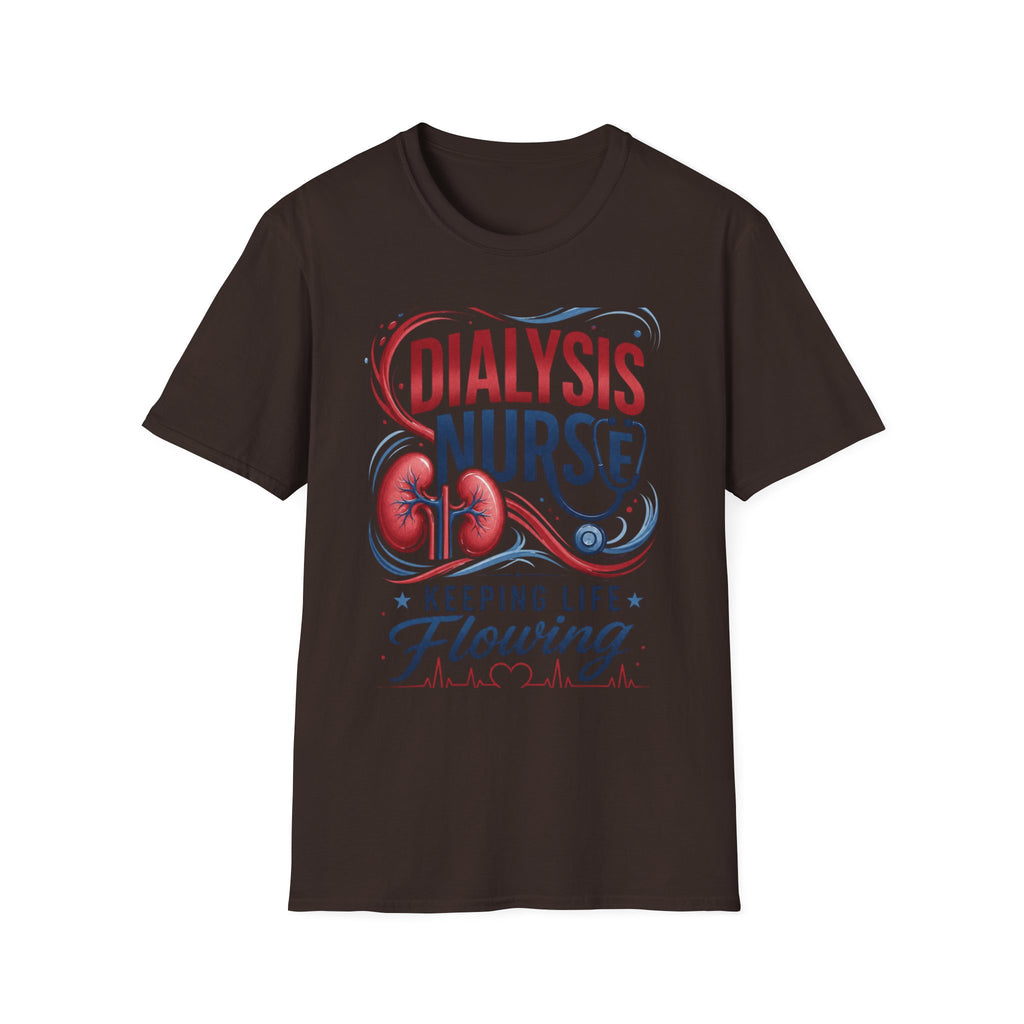 Creative T Shirt Design Celebrating Dialysis Nurses With Flowing Elements