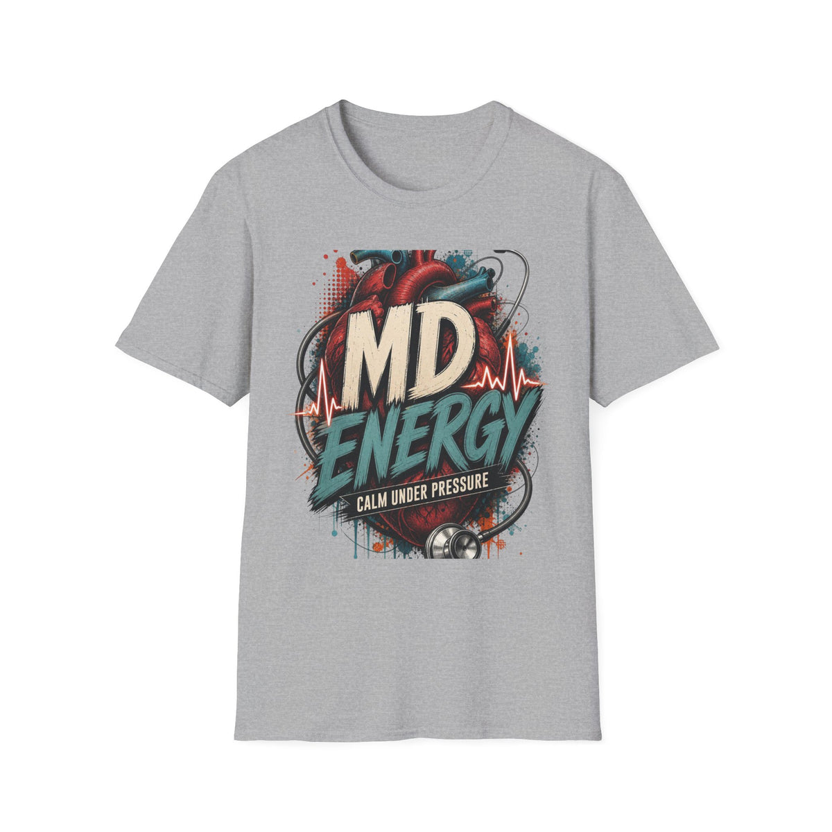 Bold MD Energy Graphic With Anatomical Heart Design