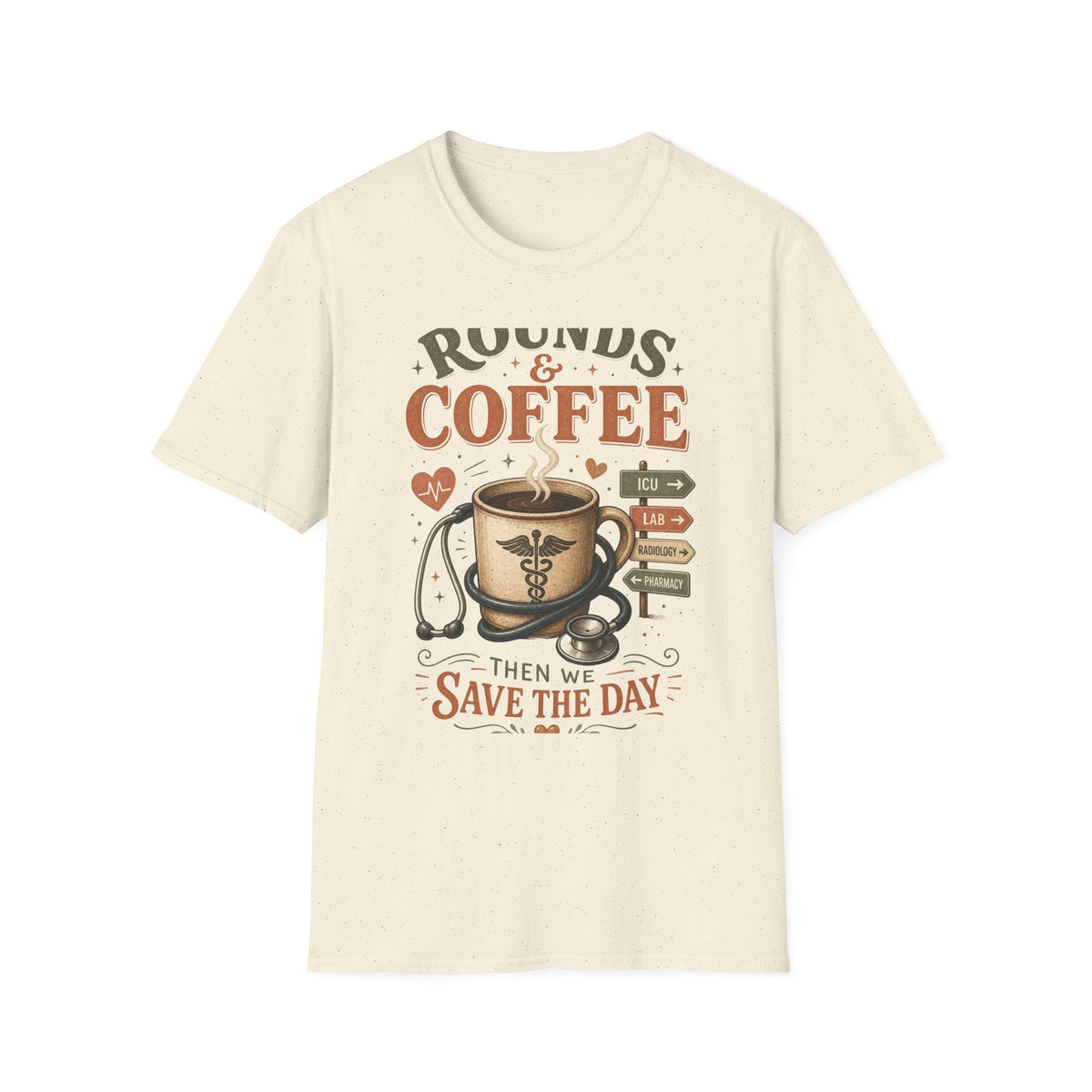 Coffee Cup With Stethoscope Combining Vintage Café And Medical Aesthetics