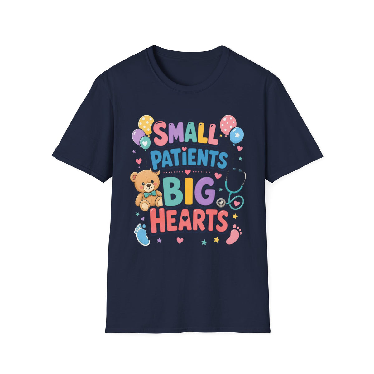 Vibrant T Shirt Design Celebrating Pediatric Care With Balloons