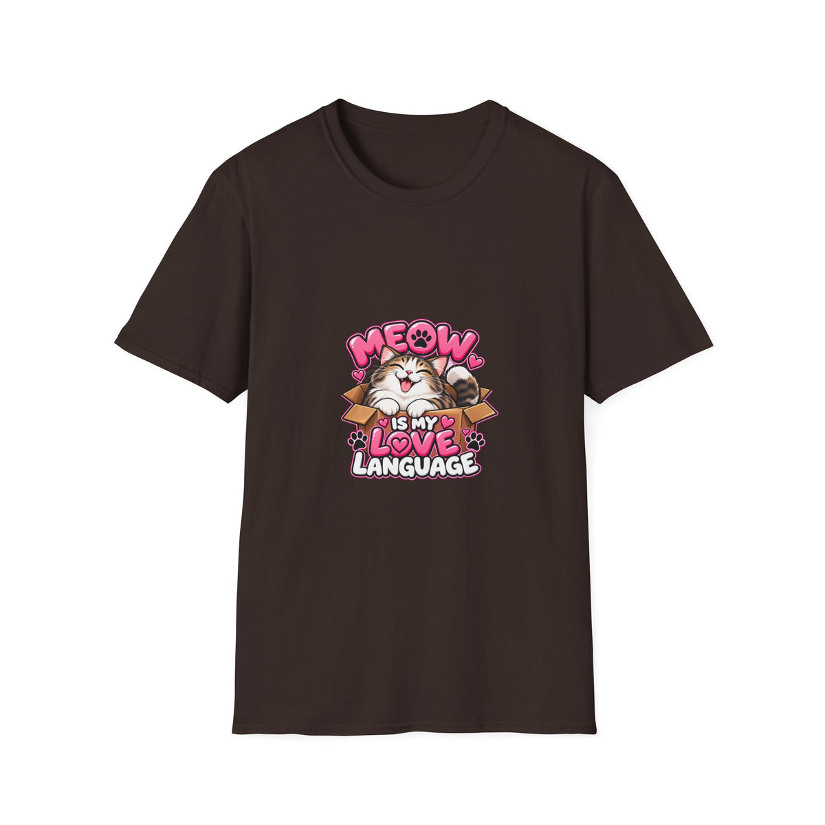Meow Is My Love Language T-Shirt — Cute Cat Graphic Tee for Cat Lovers