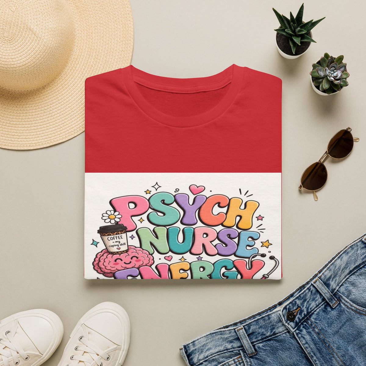 Playful Typography Design Celebrating Psych Nurse Energy- Graphic Tees