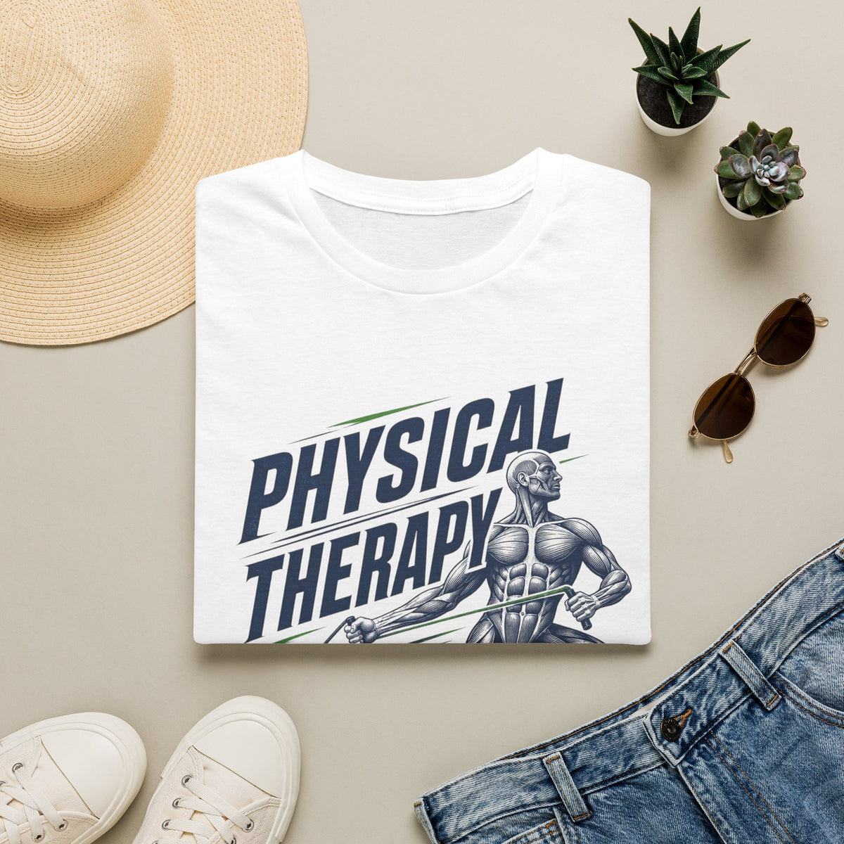 Bold Typography Design With Muscular Figure And Dynamic Lines