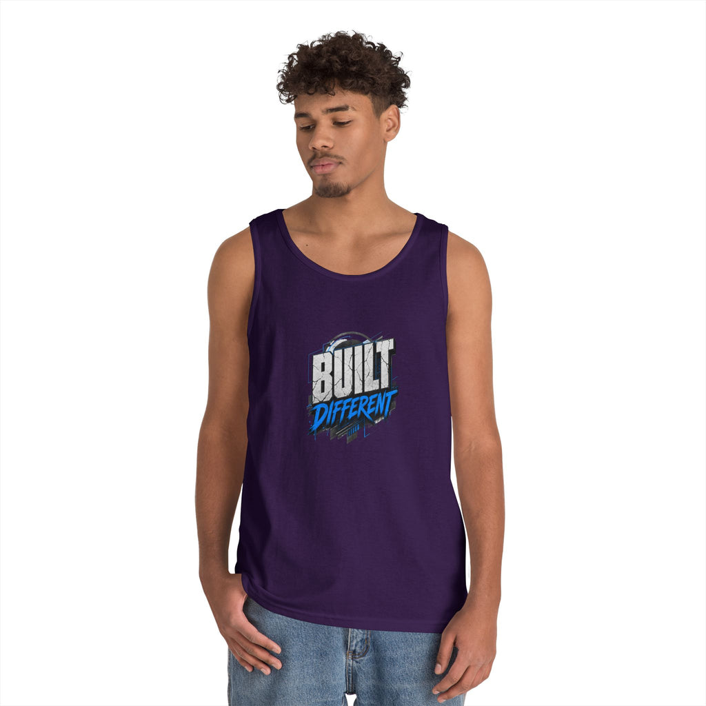 Built Different Tank Top – Graphic Motivational Workout Tee
