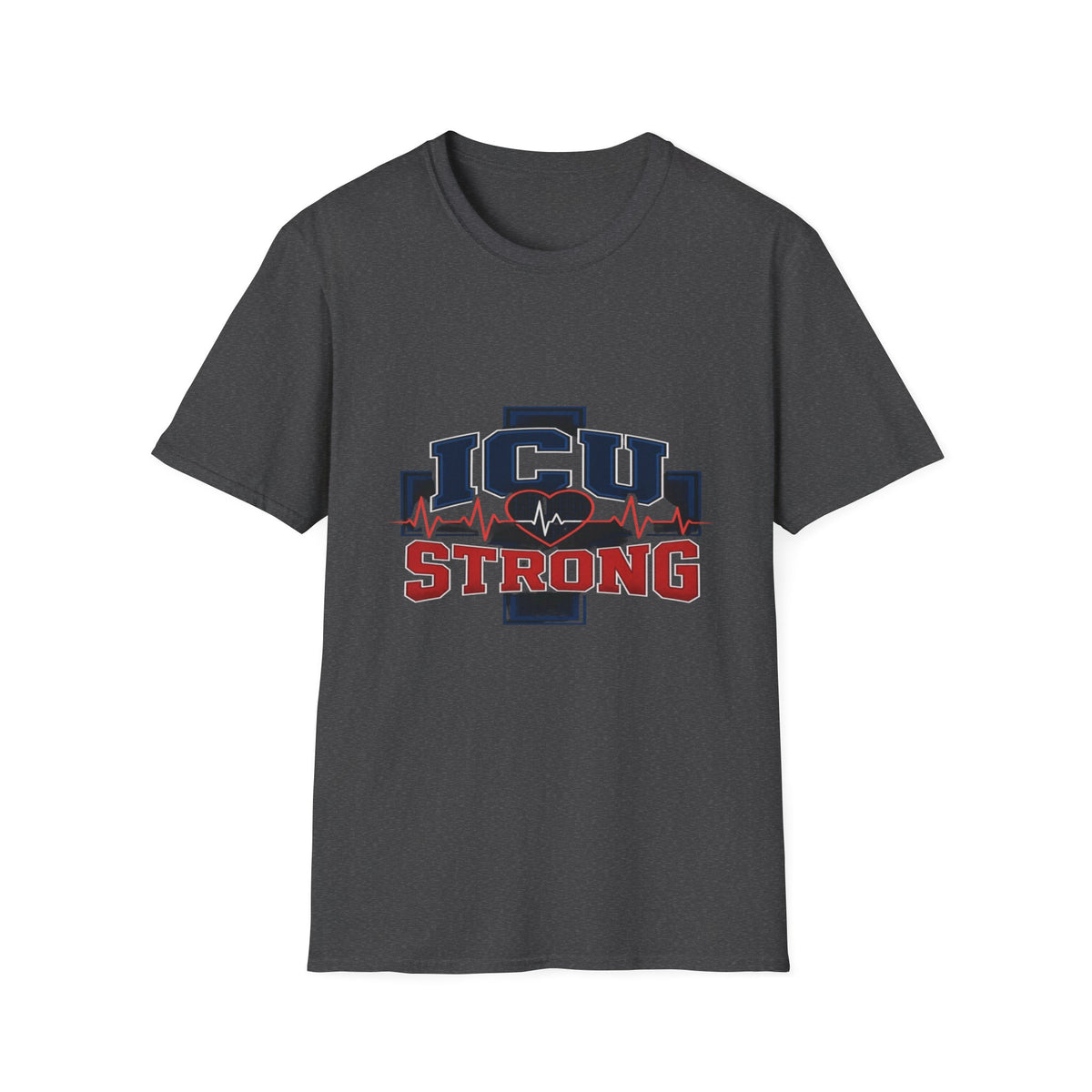 Athletic T-shirt Design With Bold ICU STRONG Typography- Graphic Tees