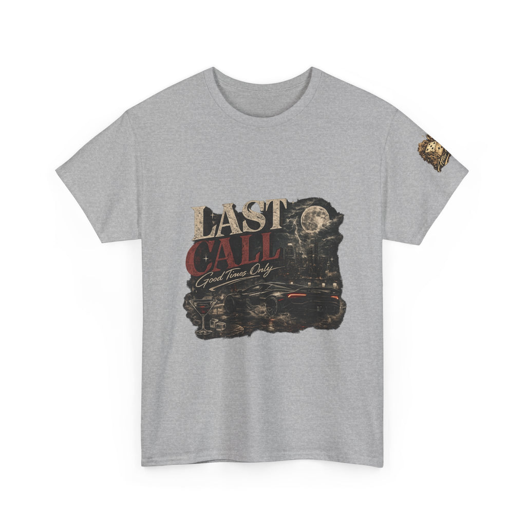 Last Call Graphic Tee — Vintage Bar Nightlife T‑Shirt