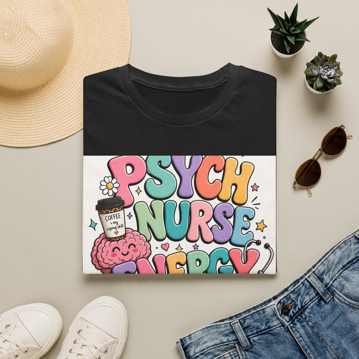 Playful Typography Design Celebrating Psych Nurse Energy
