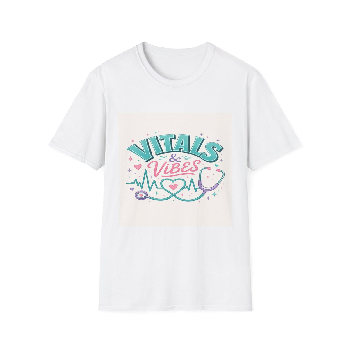 Trendy T-Shirt Design Featuring Vitals And Vibes Phrase- Graphic Tees